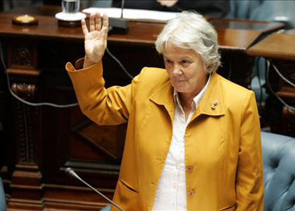 Lucía Topolansky asumió la Presidencia tras partida de Vázquez a Nueva York Lucía Topolansky asumió la Presidencia tras partida de Vázquez a Nueva York