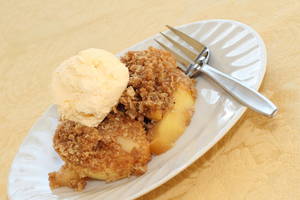Crumble integral de manzana
