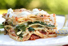Lasagna de espinaca y jamón