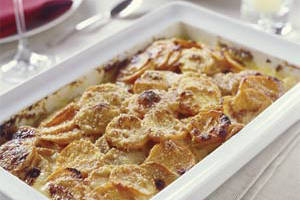 Papas gratinadas con queso