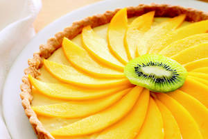 Tarta de mango y chocolate blanco