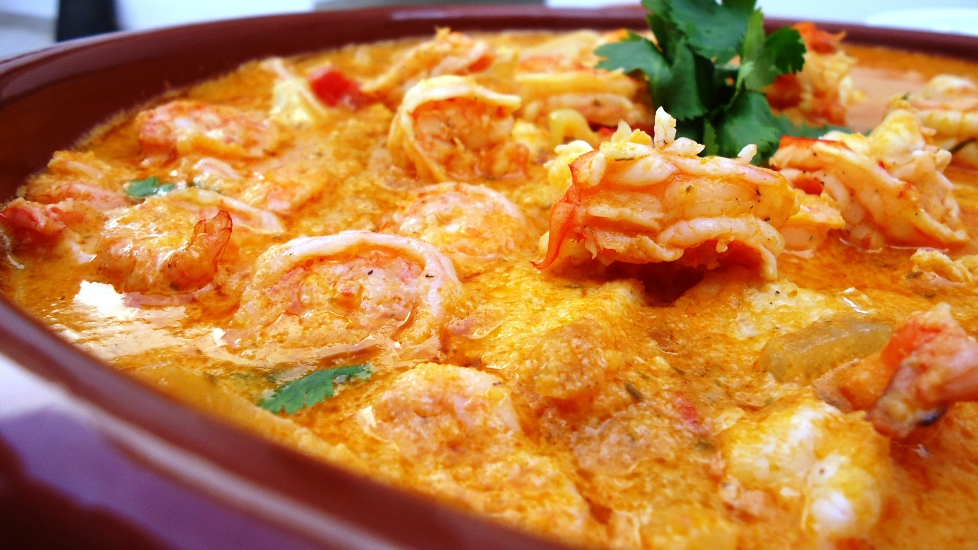 Moqueca de camarón . 