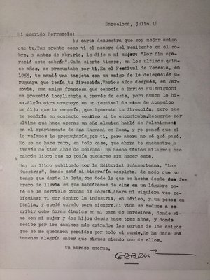 Ultima Carta De Gabriel Garcia Marquez Antes De Morir  Soalan y