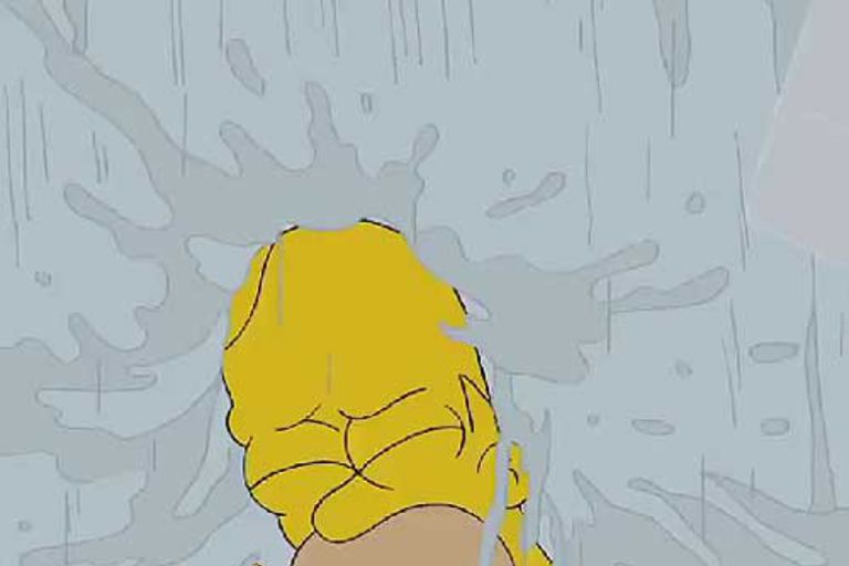Homero realizó el Ice Bucket Challenge