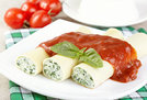 Canelones de espinaca y ricotta
