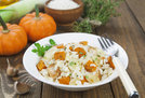 Risotto de pollo y calabacín