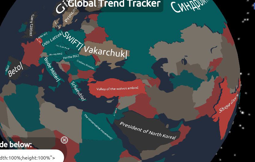 Mapa en tres dimensiones muestra lo que se está buscando en Google