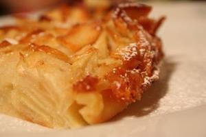 Tarta milhojas de manzana y pera