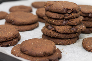 Cookies de cacao, quinoa y semillas de chia
