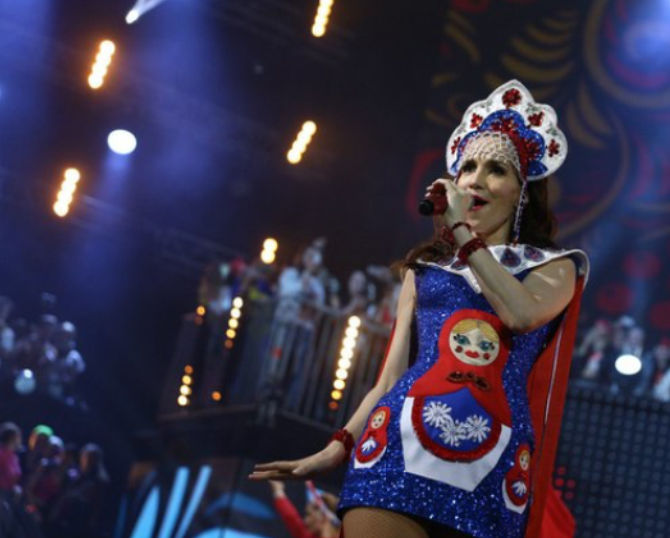Mirá el megaconcierto que ofreció Natalia Oreiro en Rusia