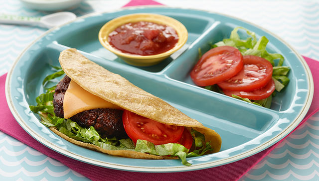 Tacos de hamburguesa con queso