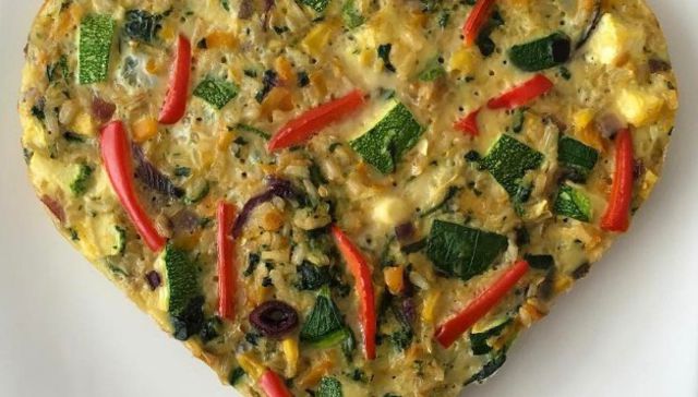 Corazón de arroz y vegetales