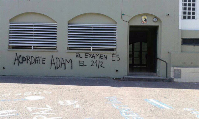 Amenaza de muerte a su maestra para que lo apruebe en un examen