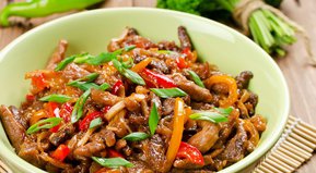 Wok de cerdo a la grapamiel