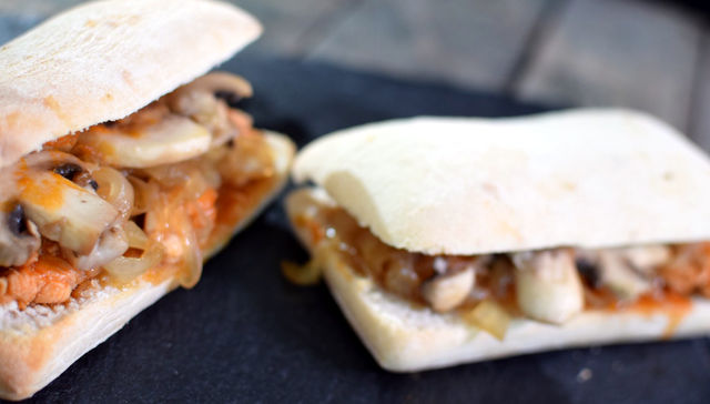 Sandwich de pollo con barbacoa