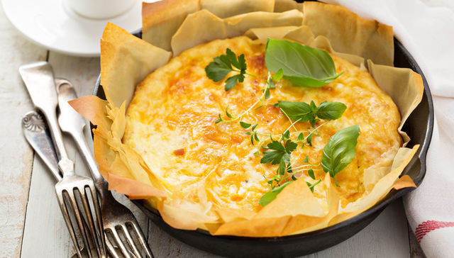 Quiche de pollo y choclo