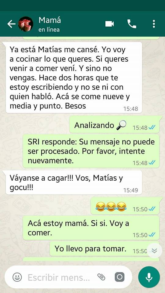 El contestador del WhatsApp de Matias la humorada que conquista las redes