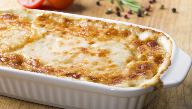 Pastel de papas y espinaca
