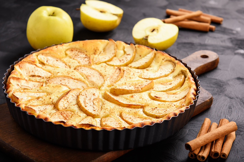 Tarta de ricota y manzana . 