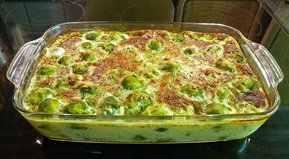 Repollitos de Bruselas gratinados