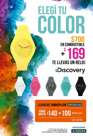 Reloj discovery de goma new arrivals