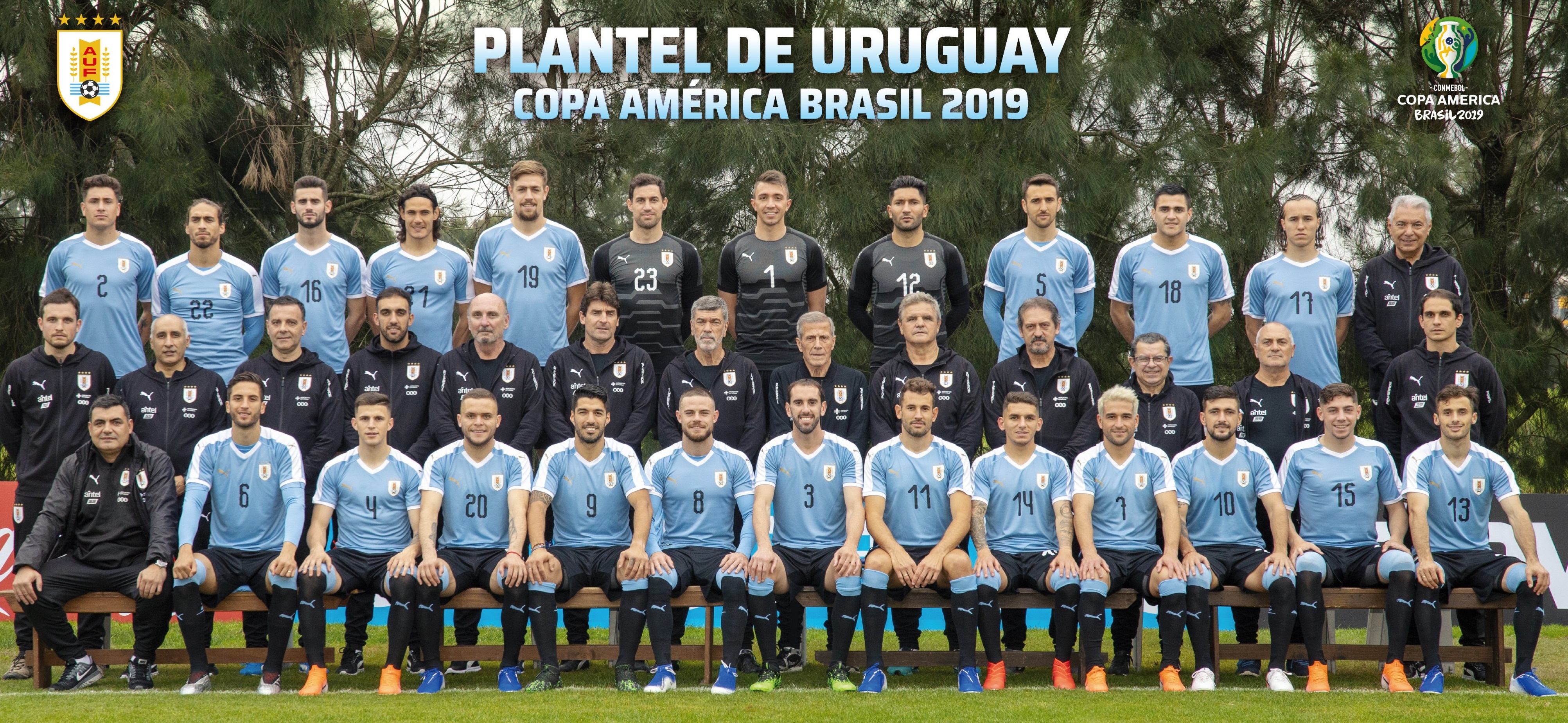 Copa América Uruguay posó para la foto oficial previo a la partida