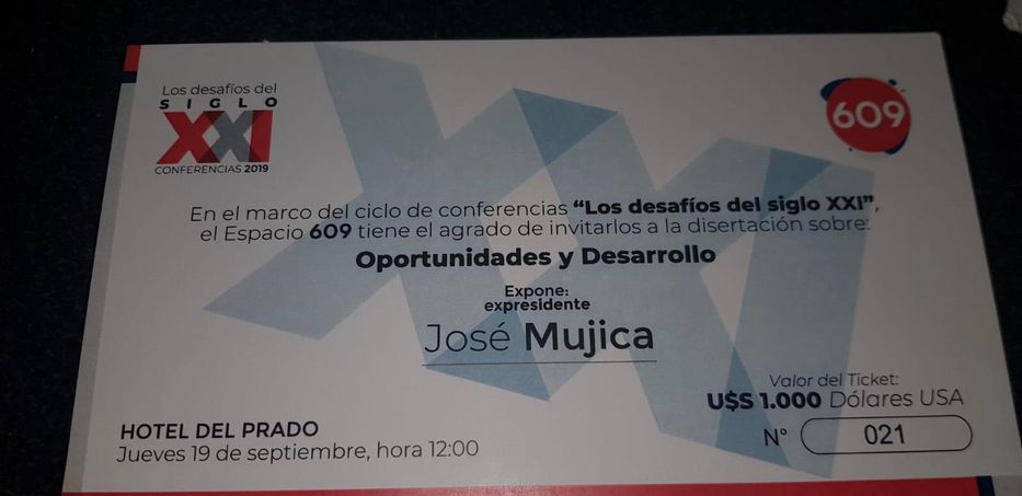 Conferencia de Mujica en Hotel del Prado tiene un costo de mil dólares por ticket