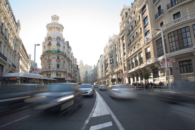 Vista de la Gran Vía de Madrid