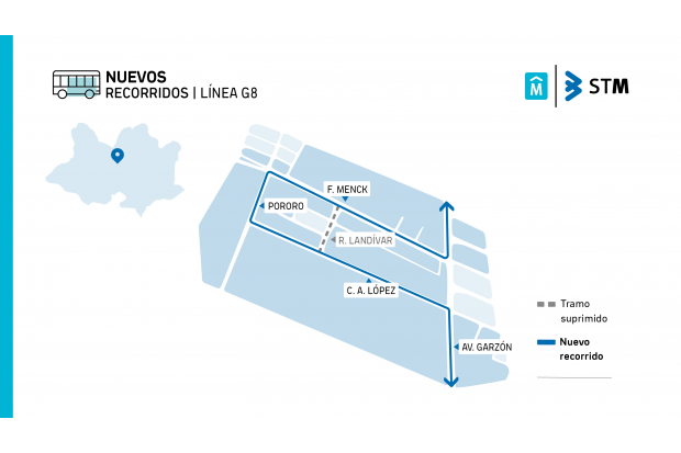 Cinco líneas de ómnibus cambian su recorrido desde el lunes para