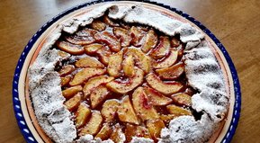 Galette integral de duraznos