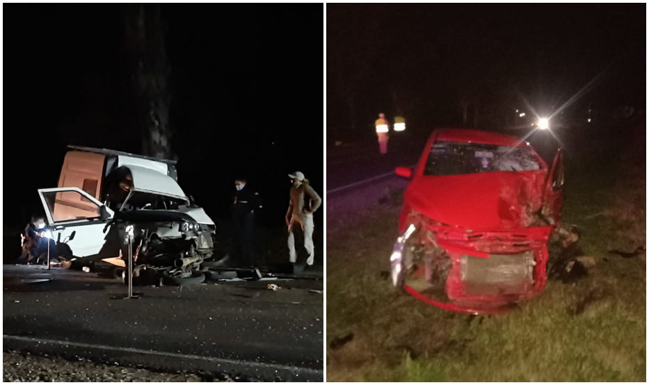 Un hombre murió en choque frontal entre auto y camioneta en Ruta 12