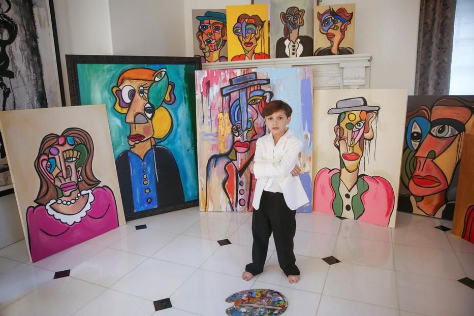 Andrés Valencia, un pintor de 10 años que asombra y vende todo en Miami