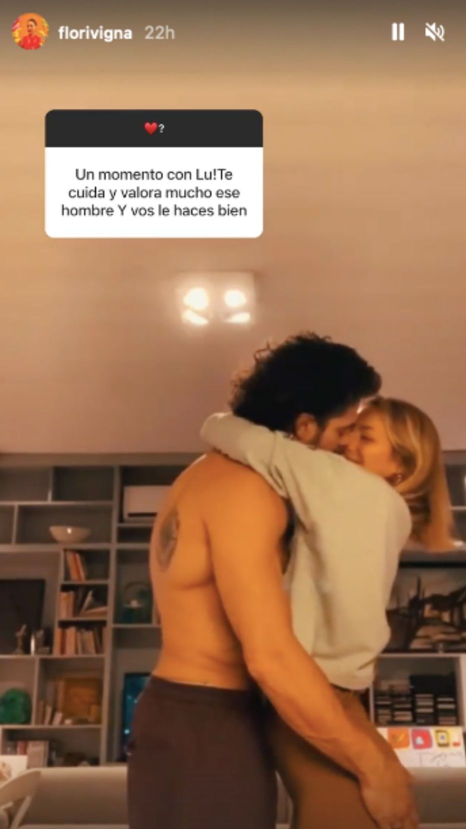 Historia de Instagram Flor Vigna