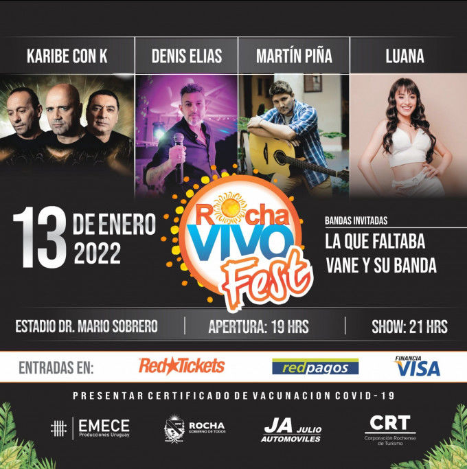 Se suspendió el Rocha Vivo Fest debido a la situación sanitaria en el departamento