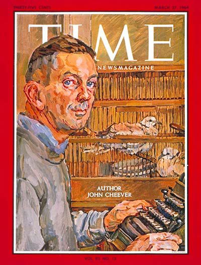 Portada de la revista Time en 1964 donde le dedicaron la portada a John Cheever con una pintura 