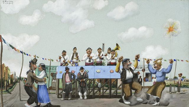 Vaca... yendo gente al baile