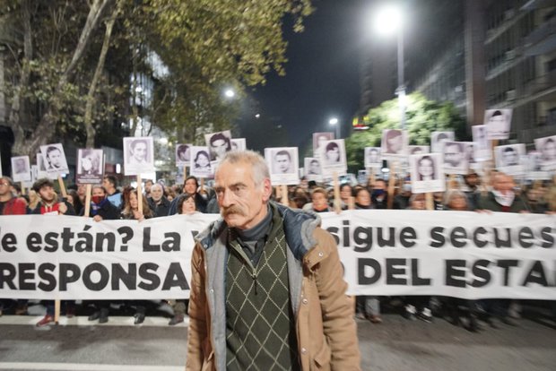 Ignacio Errandonea en la Marcha del Silencio de 2022. Foto: Sebastián Astorga
