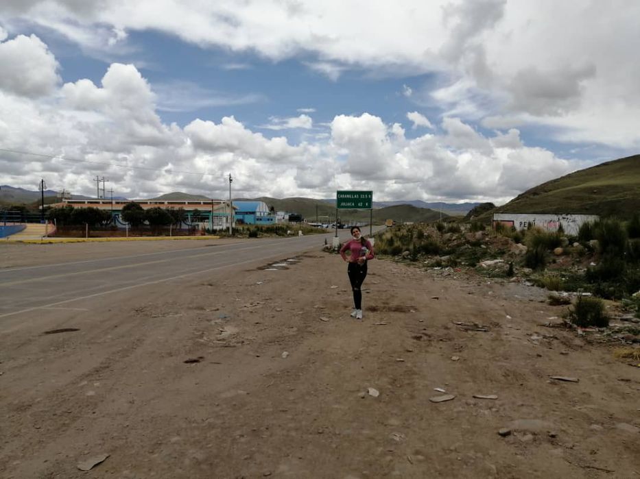 Noheli en Juliaca (Perú) al iniciar el viaje cerca de la frontera con Bolivia. Foto: Cedida