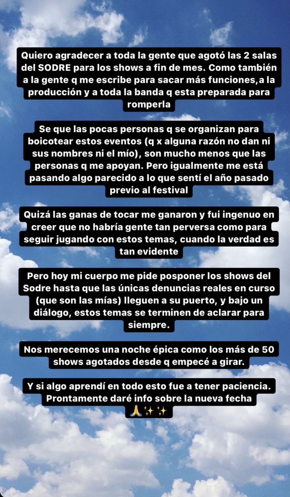 Historia de Instagram de Cardellino