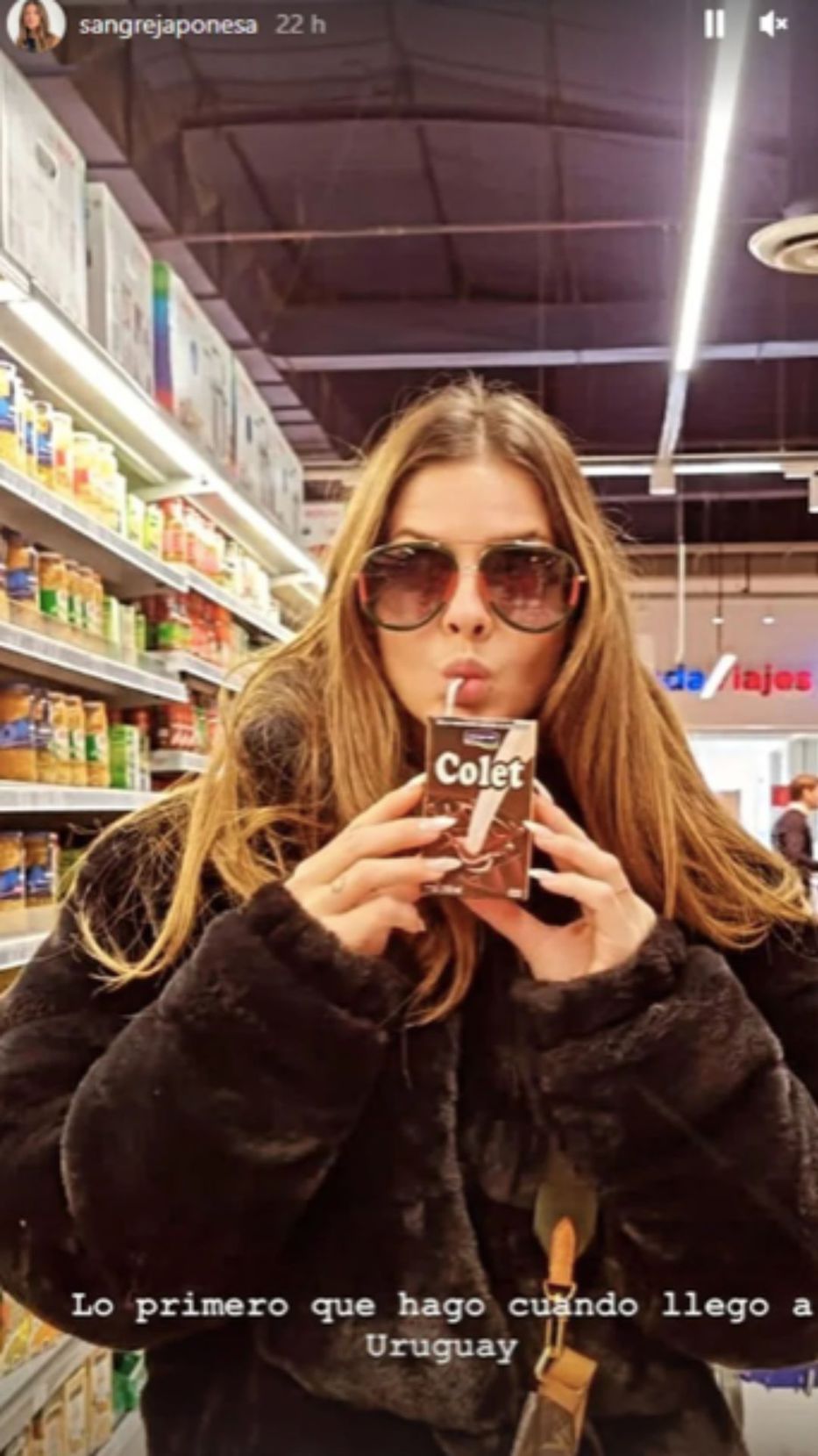 China Suárez, ya instalada en Uruguay tomó chocolatada en un supermercado China Suárez, ya instalada en Uruguay tomó chocolatada en un supermercado