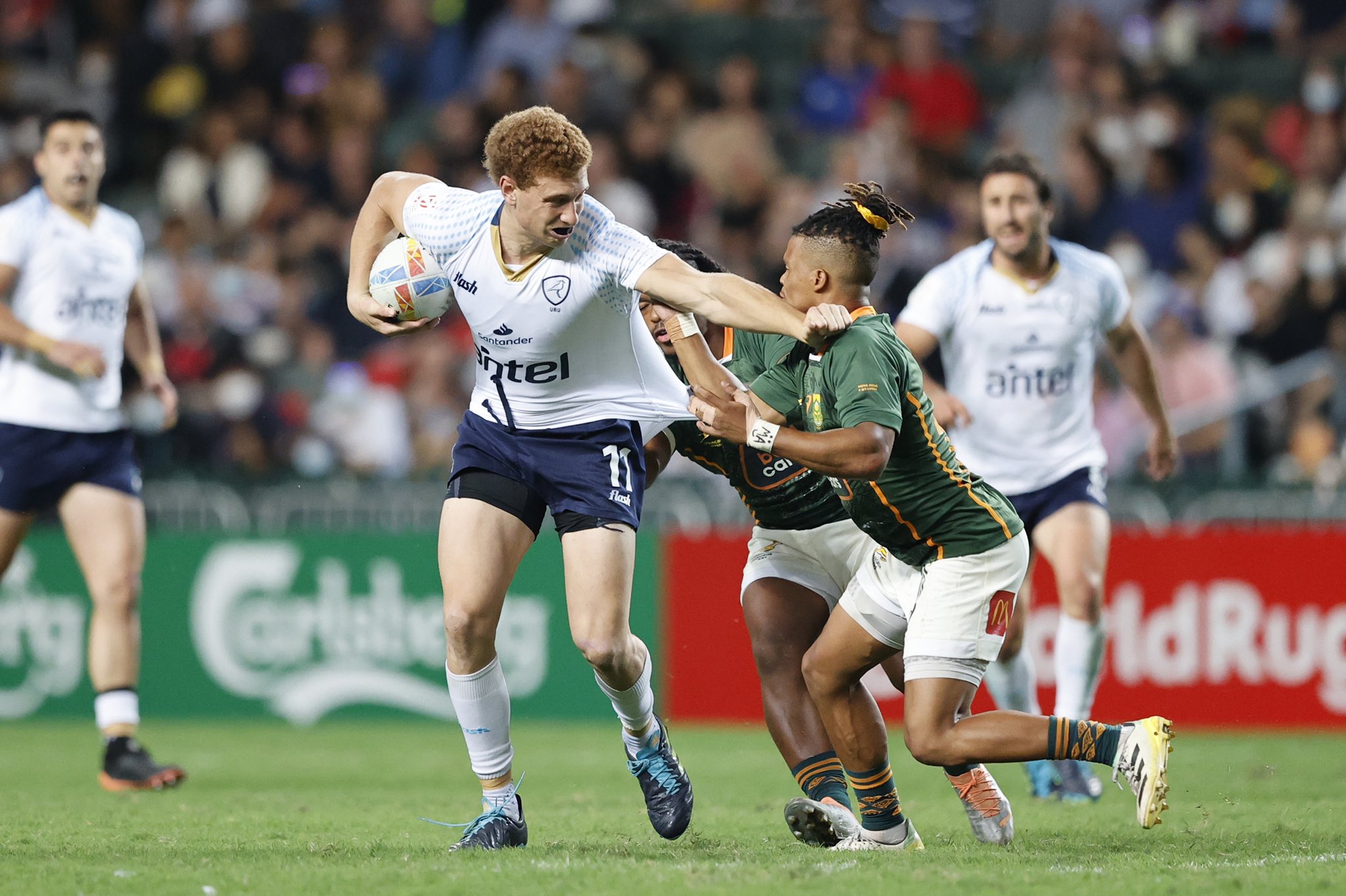 Rugby Los Teros 7's debutaron con derrota ante Sudáfrica en el World