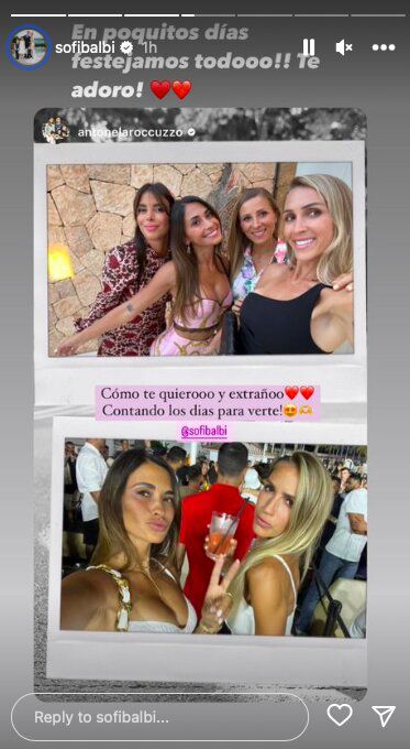 Foto: Historias de Instagram @sofibalbi