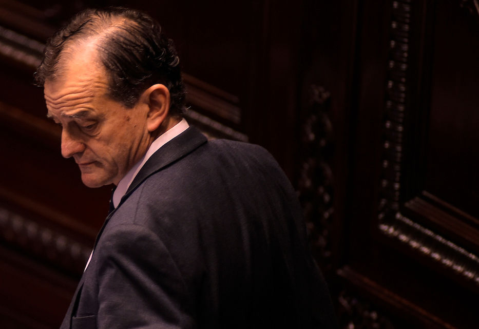 Guido Manini Ríos en la Cámara de Senadores. Foto: Dante Fernandez / FocoUy