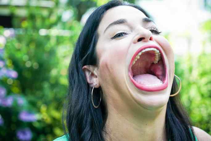 The world’s largest open mouth belongs to a woman living in Connecticut