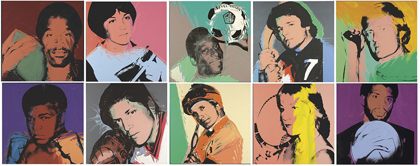 Estas son los diez retratos de “The Complete Athletes Series”.