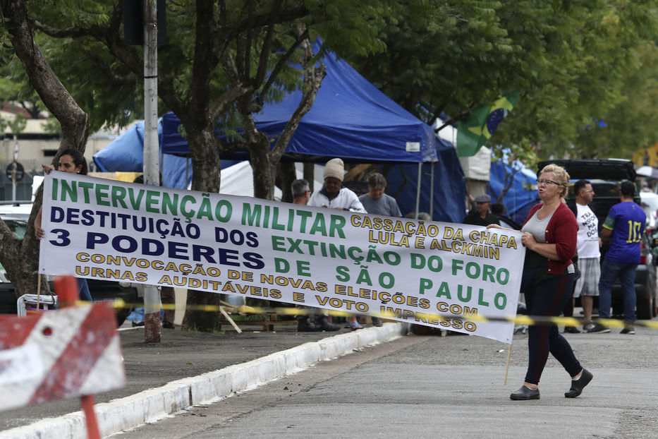 Desalojo de un campamento bolsonarista en San Pablo - EFE/Sebastiao Moreira