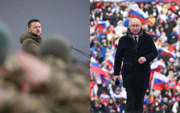 Fotos: EFE/EPA/UKRAINIAN PRESIDENTIAL PRESS SERVICE (Zelenski)/EFE/EPA/MAXIM BLINOV/SPUTNIK (Putin)