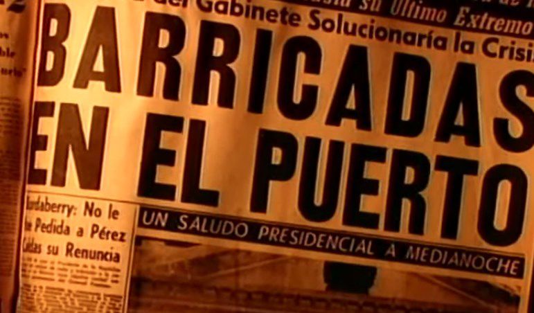 Captura de pantalla del documental 'El Golpe: 30 años después'. TV Ciudad