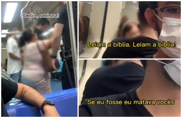 Brasil: pasajeros del metro aplauden arresto de mujer que importunaba a pareja gay