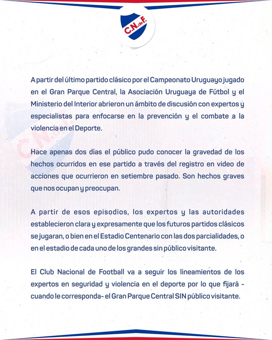 LA PRENSA  Diario - Fútbol Profesional Uruguayo / Nacional sin jugar  mantiene el liderazgo en el Clausura